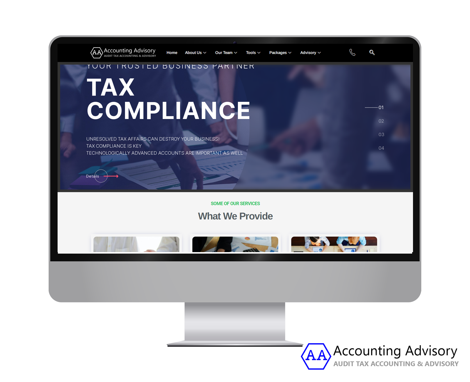 tax agency website design