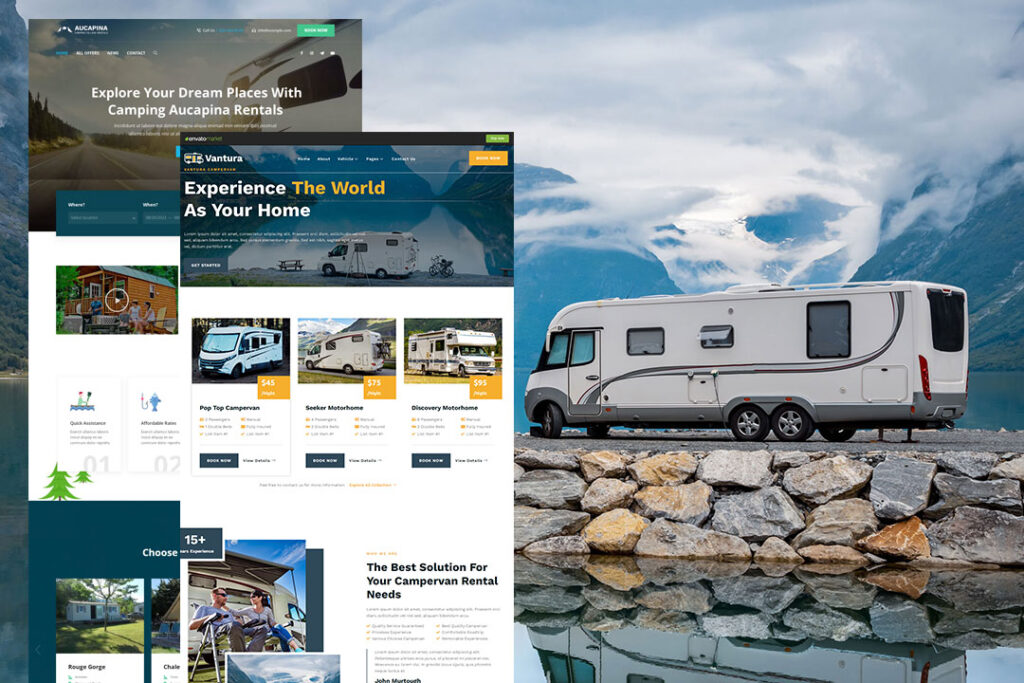 motorhome campervan website design template price